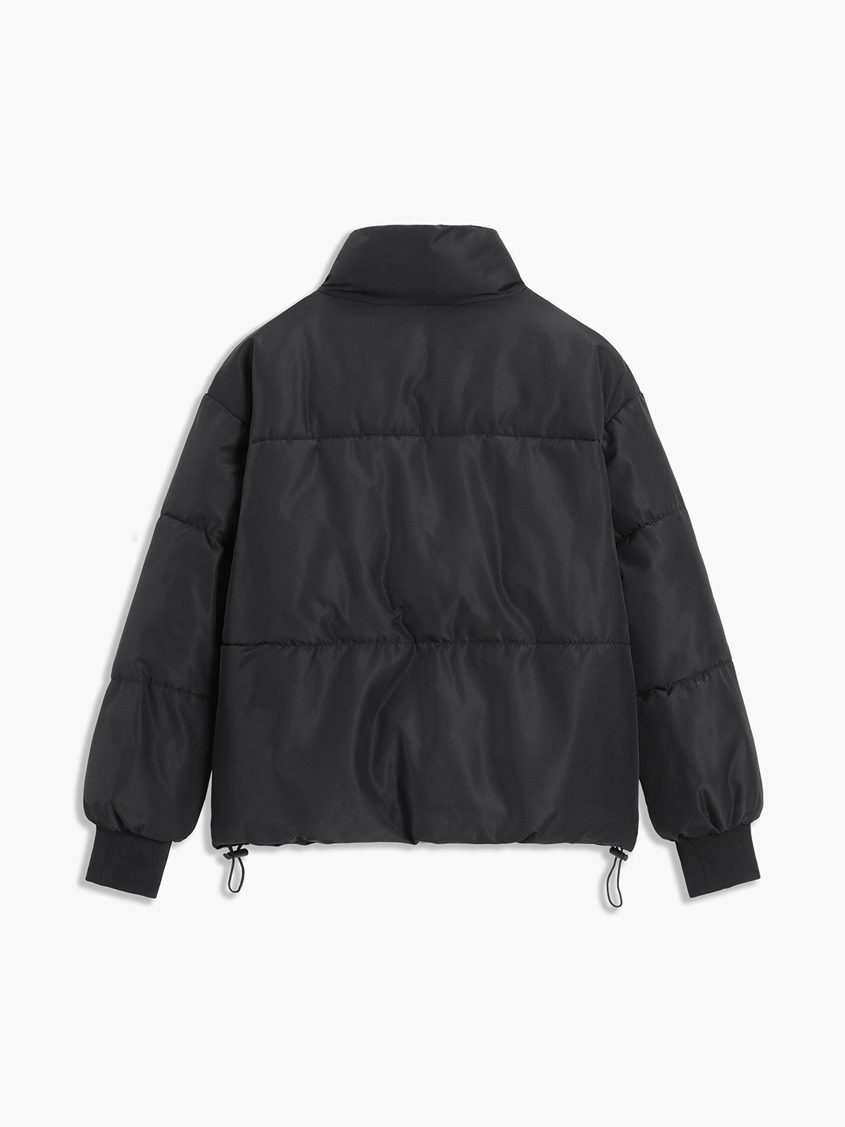 Stand Collar Zip Up Puffer Coat