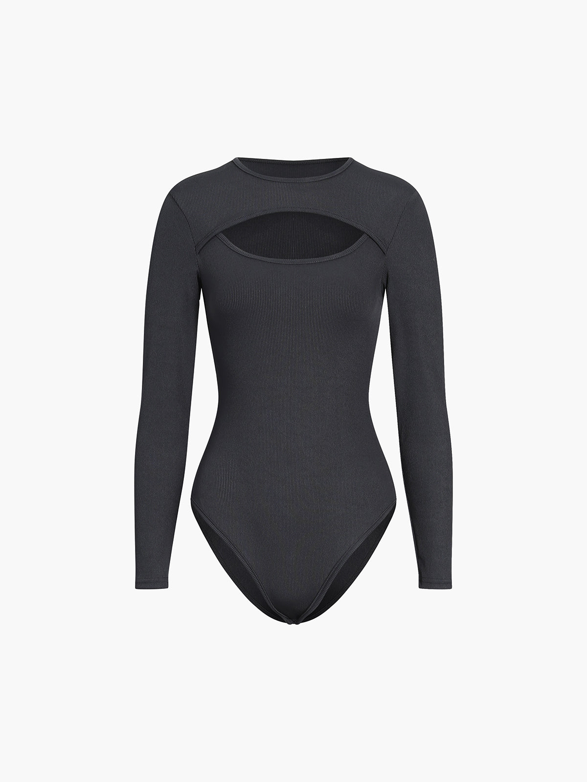 Rib Cutout Long Sleeve Bodysuit