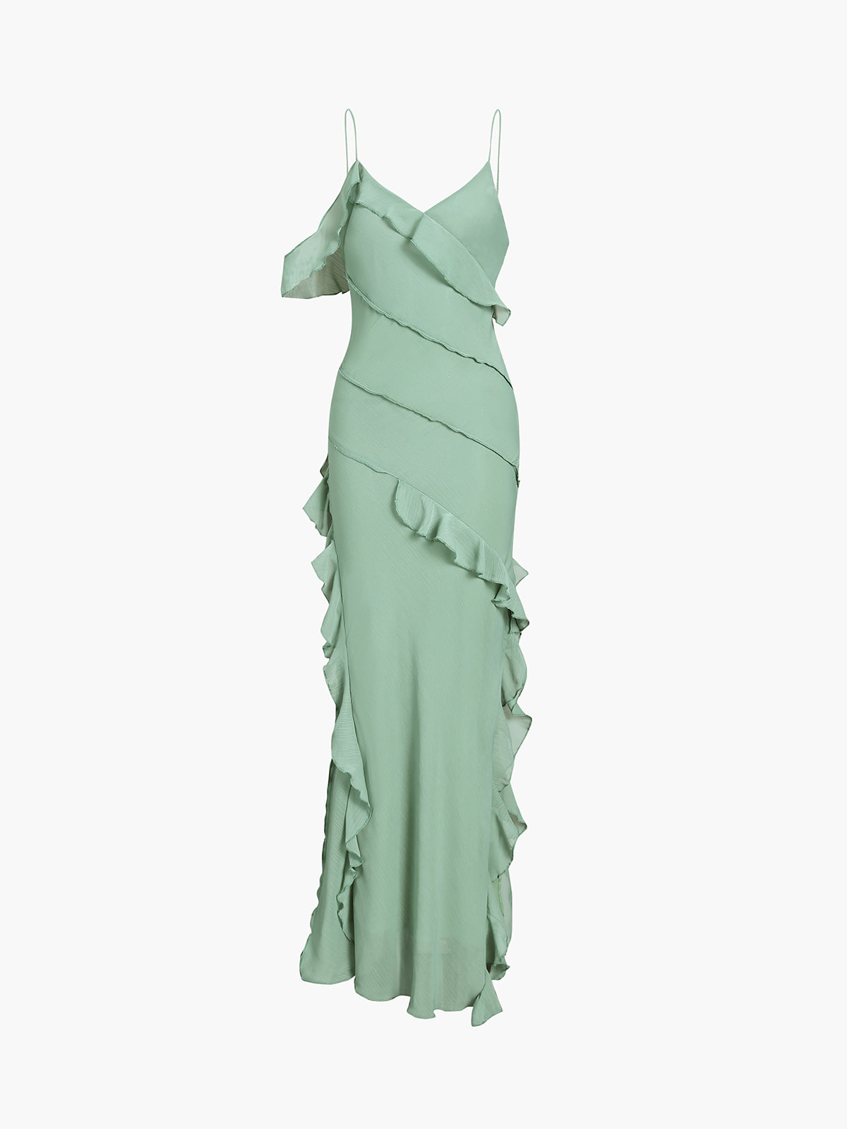 Feeling The Breeze Ladder Ruffle Long Dress