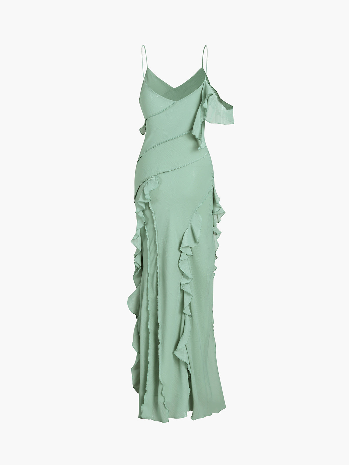 Feeling The Breeze Ladder Ruffle Long Dress