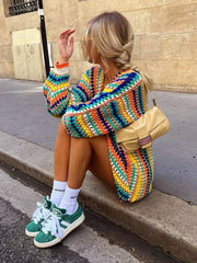 Rainbow Melody Stripe Cardigan