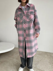 Perfect Symphony Plaid Long Jacket