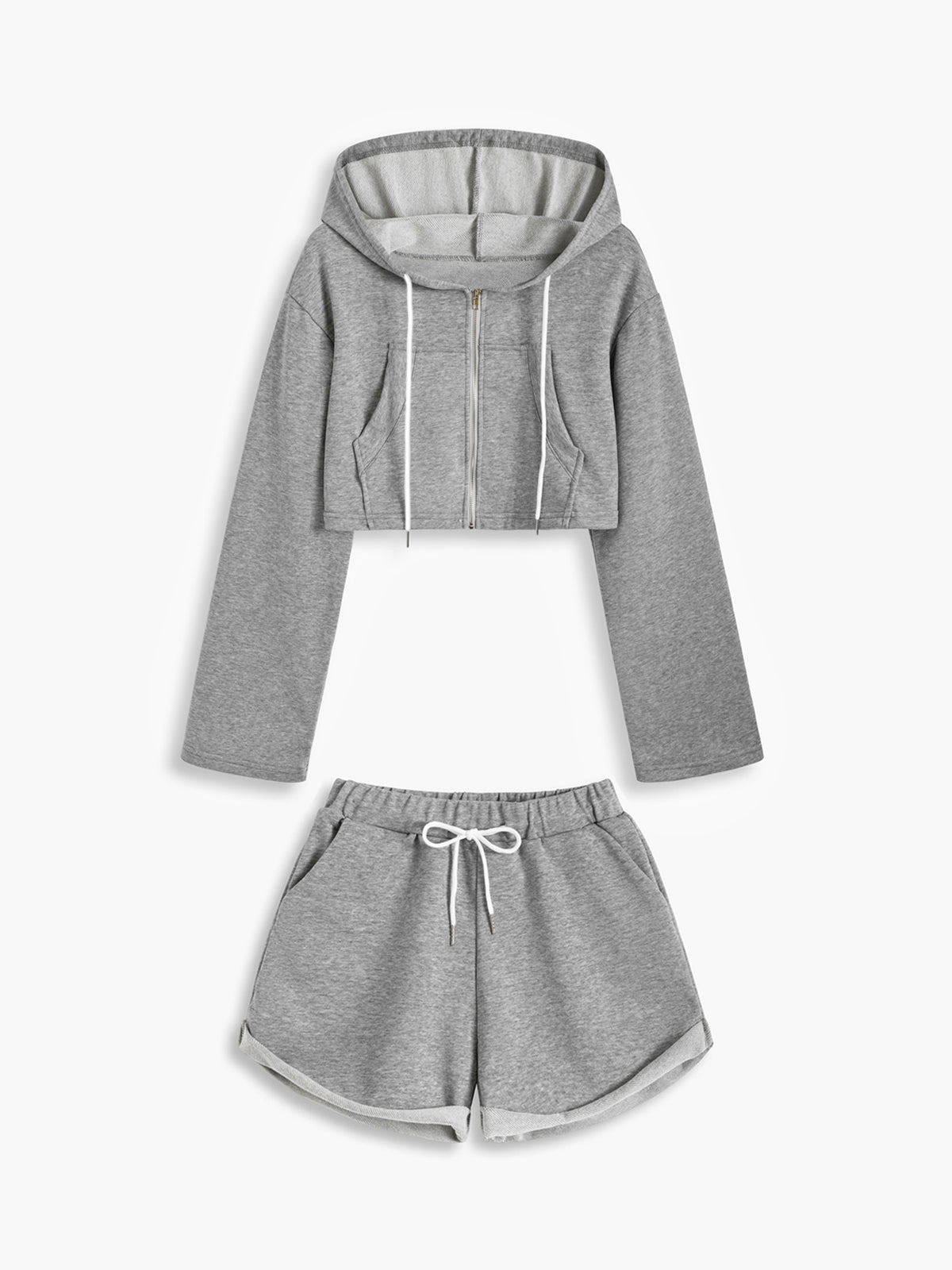 On The Go Hoodie Two Piece Shorts Set