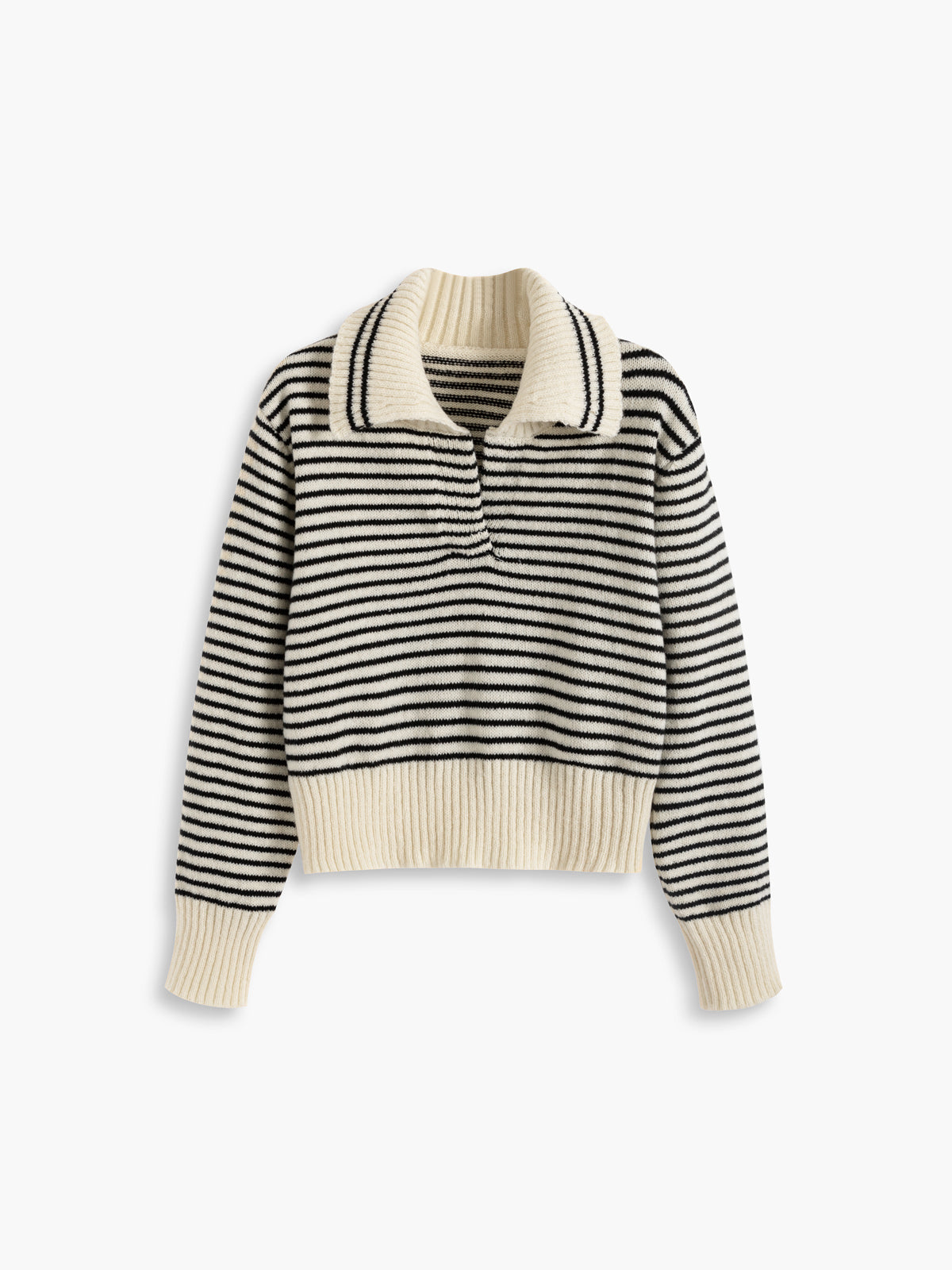 Stripe Polo Sweater