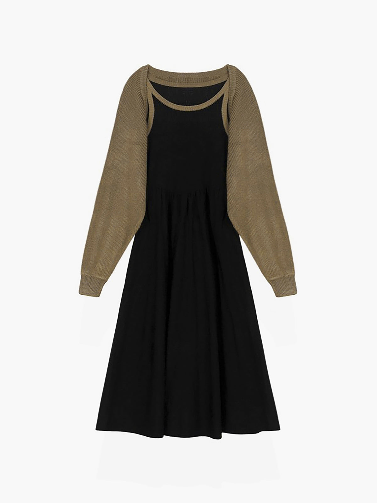 Essential Two Piece Bolero Long Sweater Dress