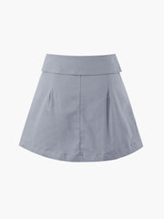 Live It Up Fold Over Pleat Mini Skirt