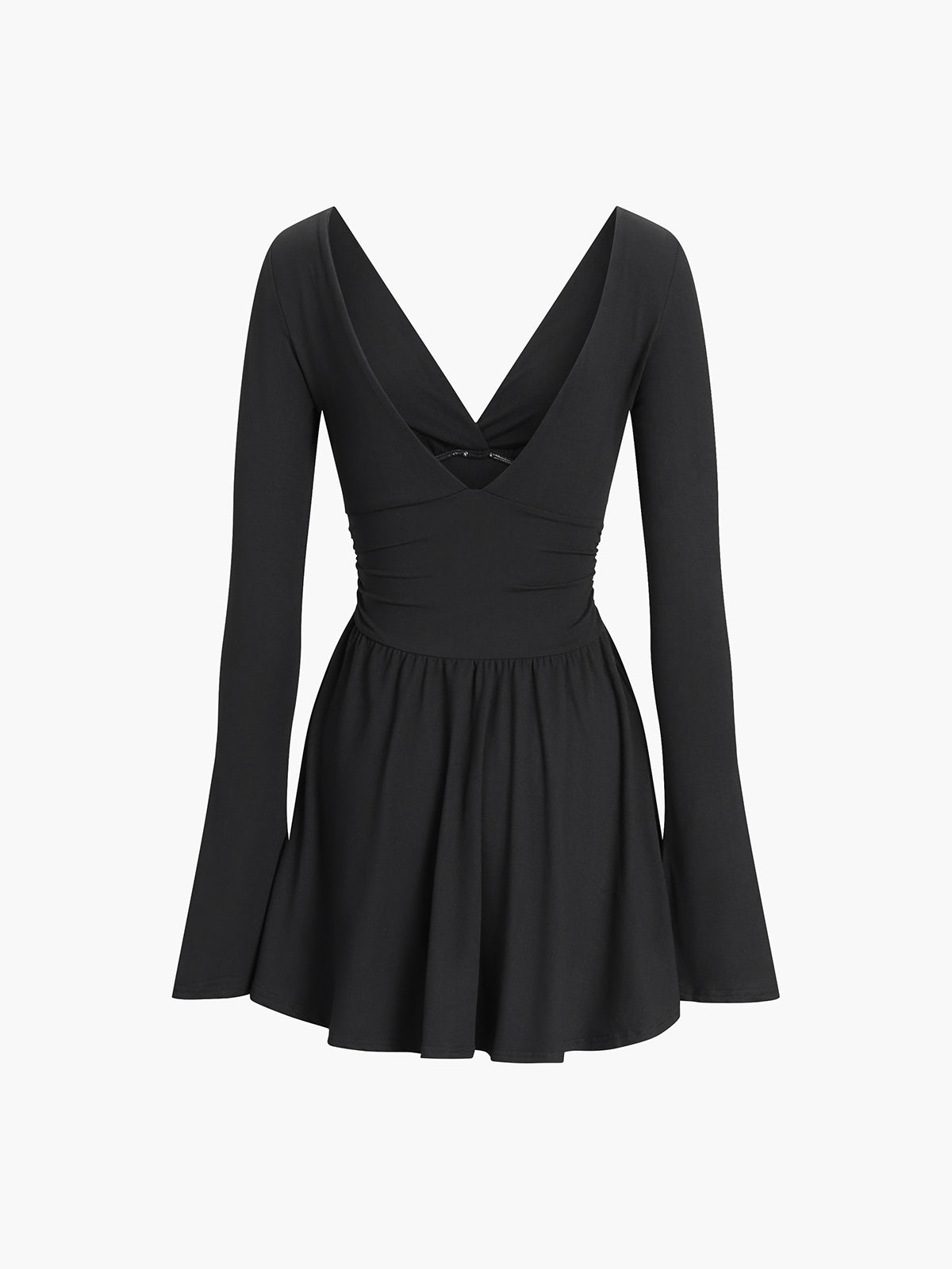 Effortless Plunge Skater Short Dress