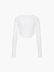 Minimalism Long Sleeve Crop Shirt