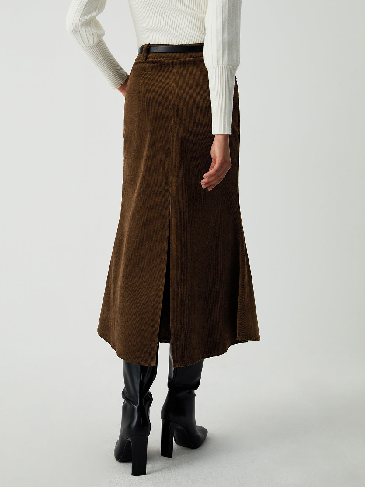 Maple Corduroy Midi Skirt