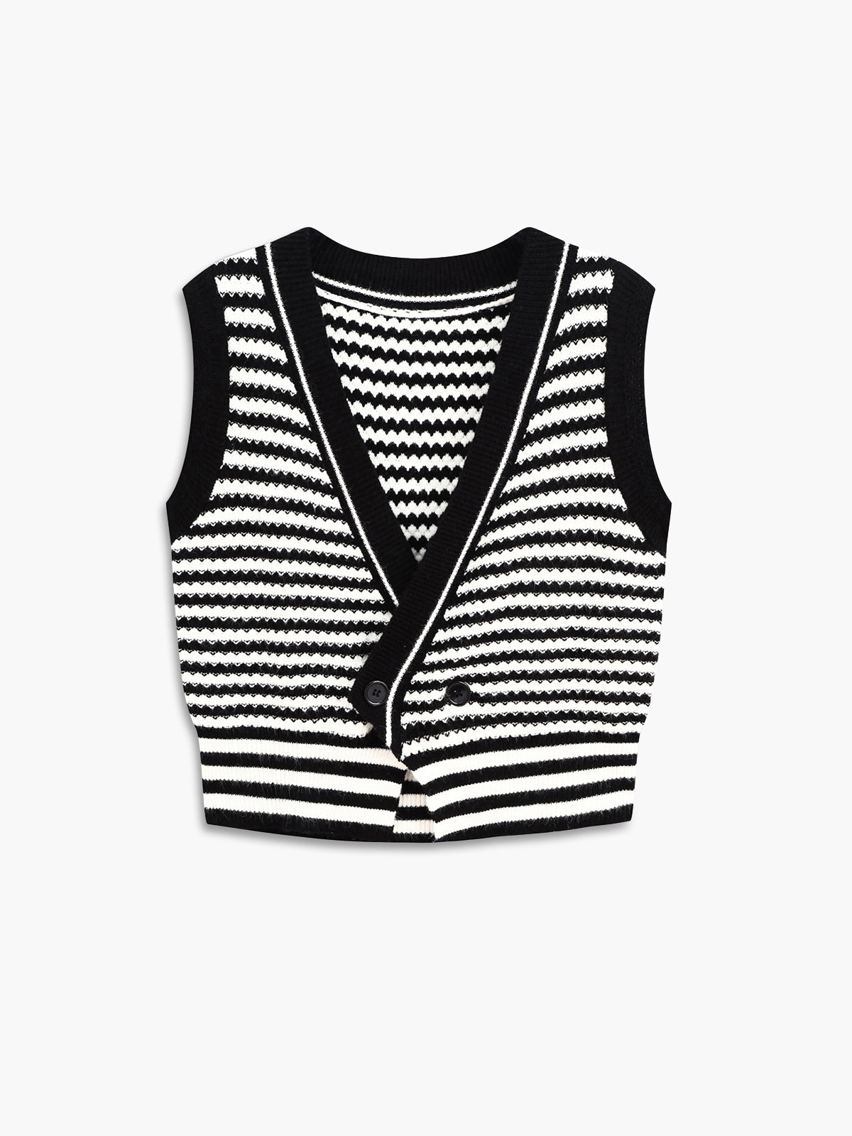 Stripe Wrap Sweater Vest