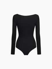 Contrast Trim Long Sleeve Bodysuit