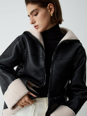 First Choice Sherpa Lined Shearling Leather Flight Jacket