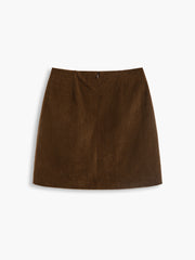 Terracotta Corduroy Mini Skirt