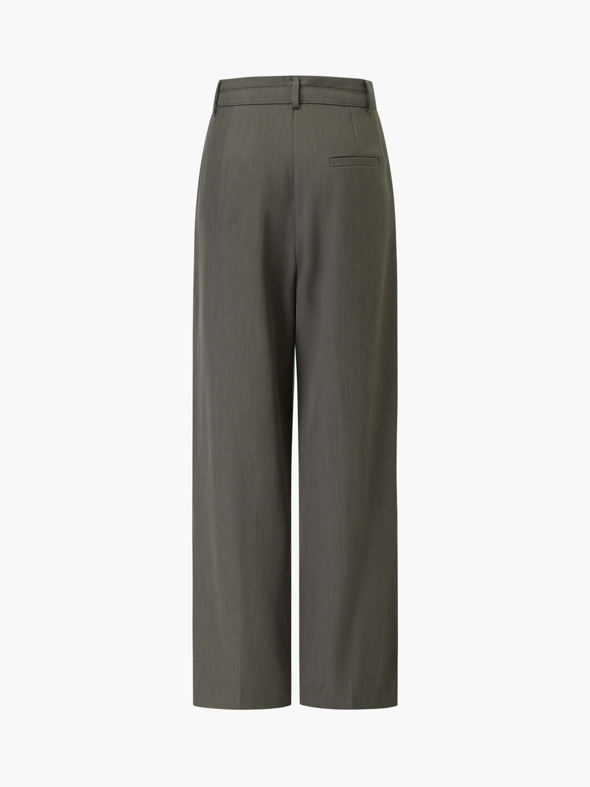 Tie Front Buttoned Straight Leg Dress Pants