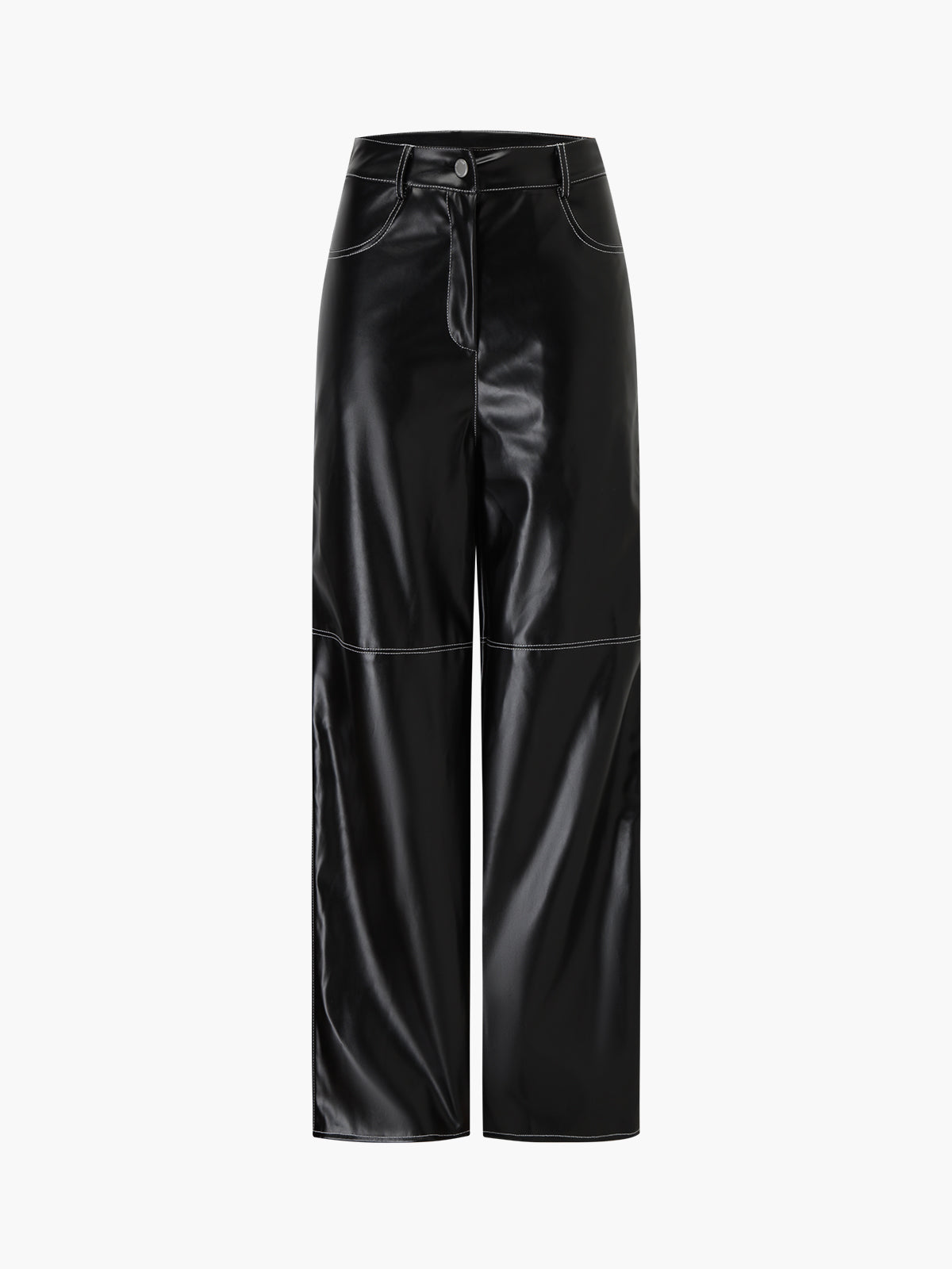 Triggered Leather Slit Pants