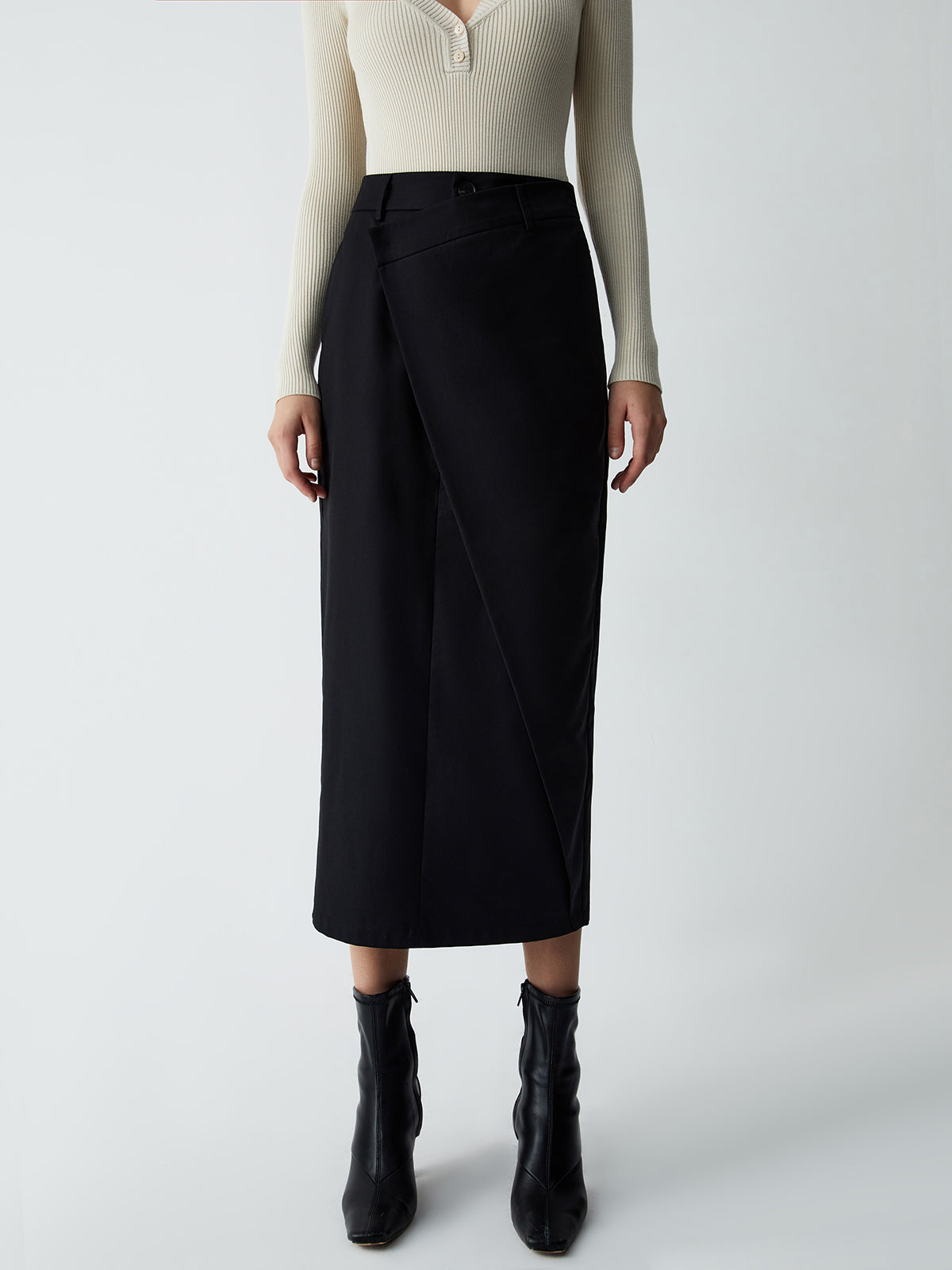 Asymmetric Layer Maxi Skirt