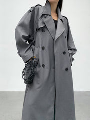 Double Pockets Longline Trench Coat