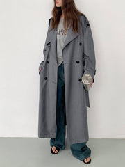 Double Pockets Longline Trench Coat