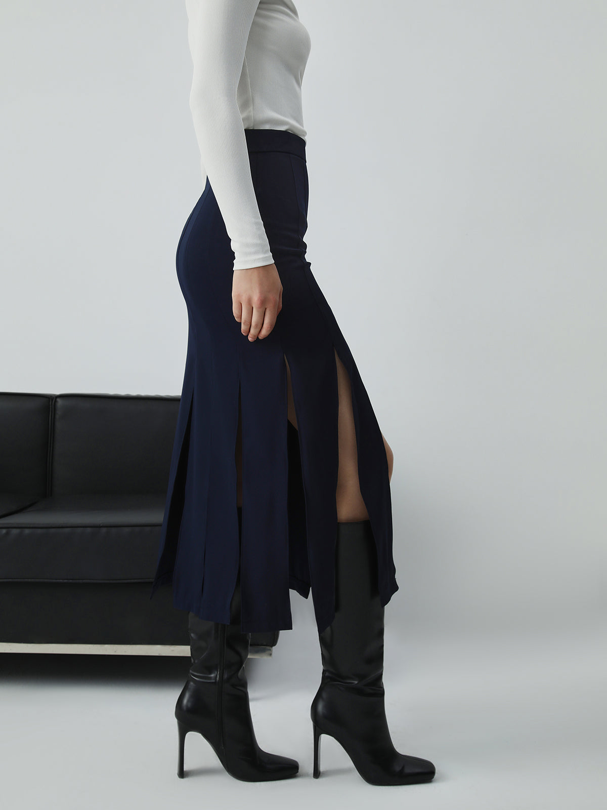 New Limits Slit Midi Skirt