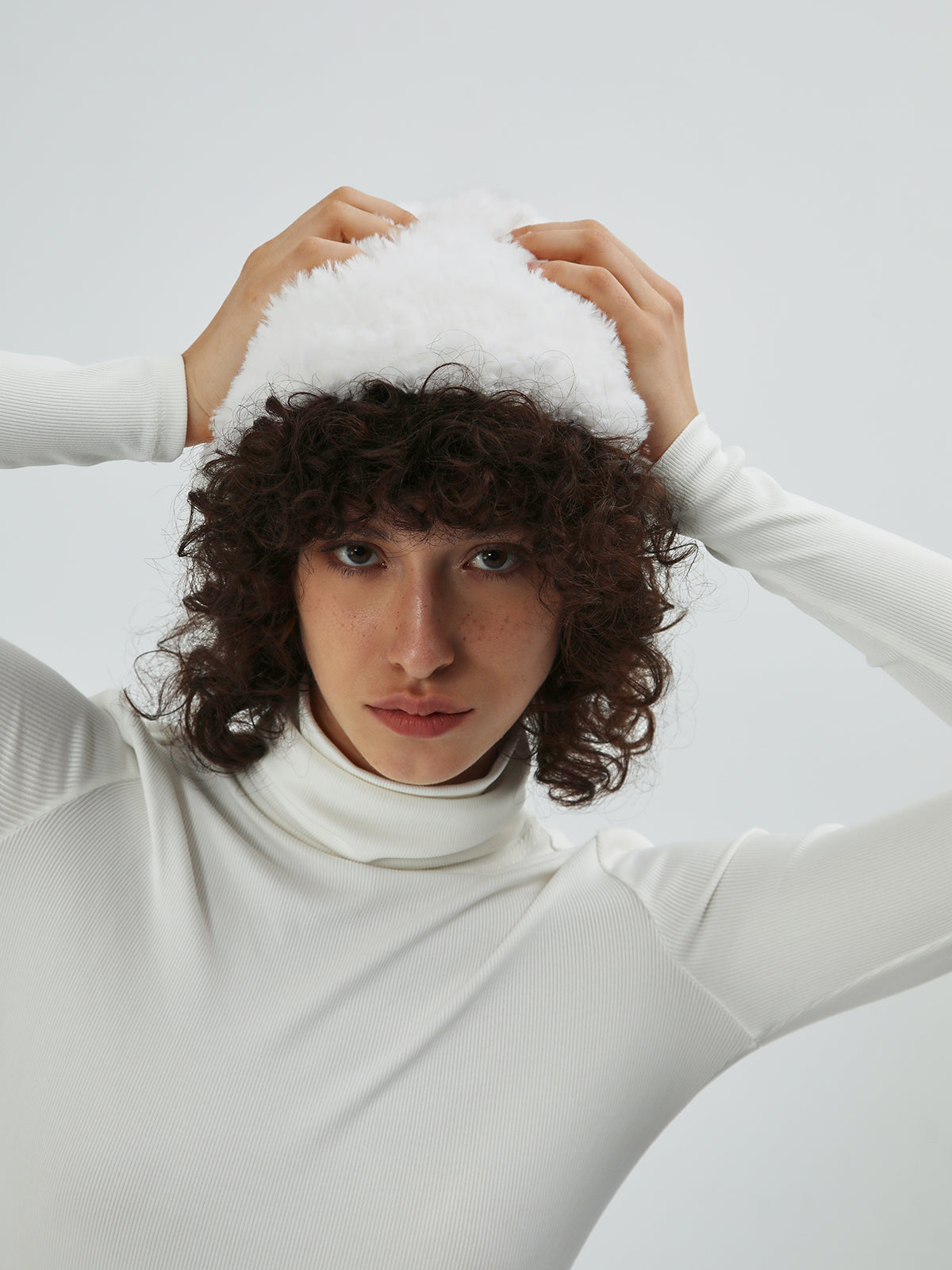 Snowflake Furry Beanie Hat