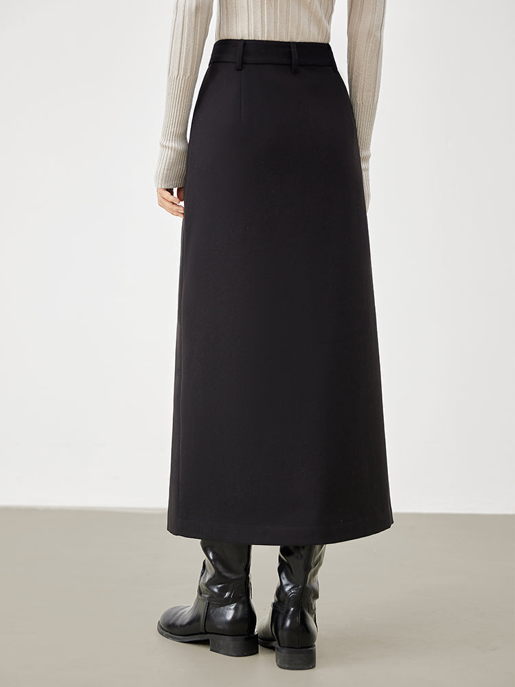 Asymmetric Layer Wrap Maxi Skirt