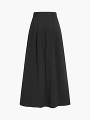 Zip Up A-Line Maxi Skirt