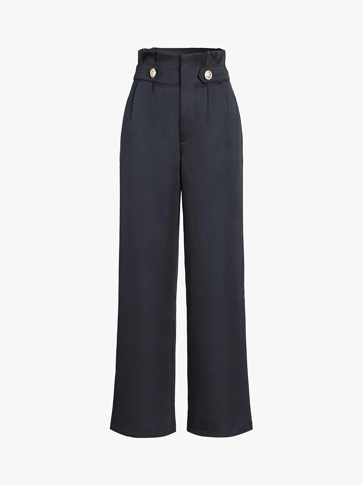 Vintage Button Details Wide Leg Culotte Pants