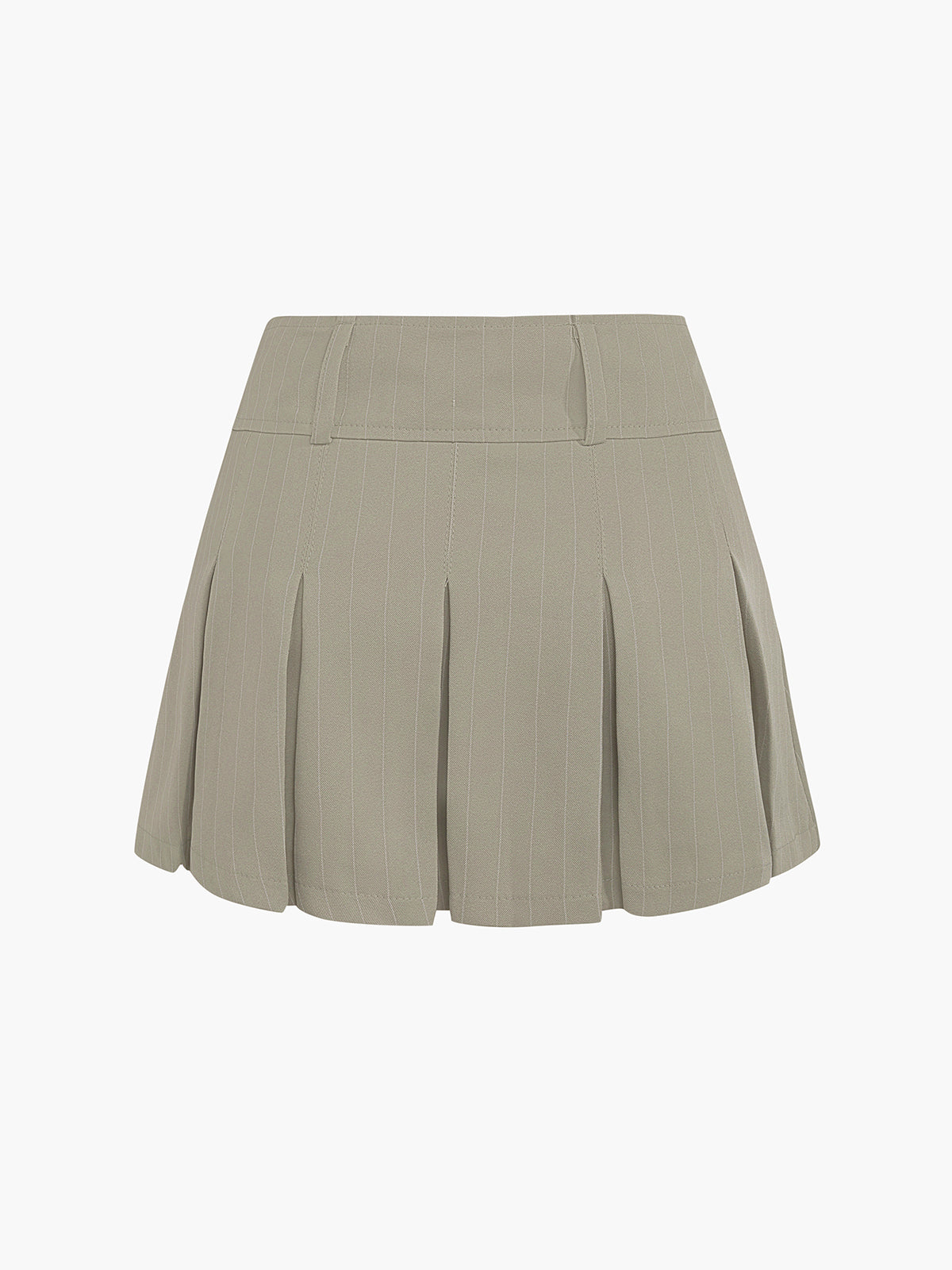 Easy Does It Pinstripe Pleat Mini Skirt