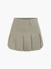 Easy Does It Pinstripe Pleat Mini Skirt