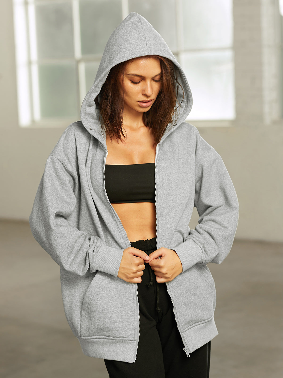 Oversized Everyday Zip Up Hoodie