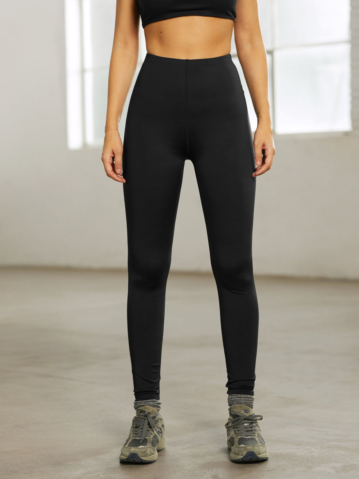 Basic Style High Waisted Leggings