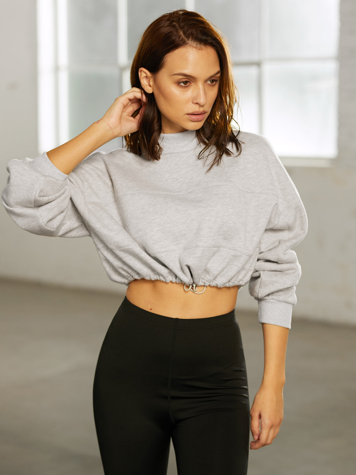 Street Essential - Drawstring Drop Shoulder Crewneck