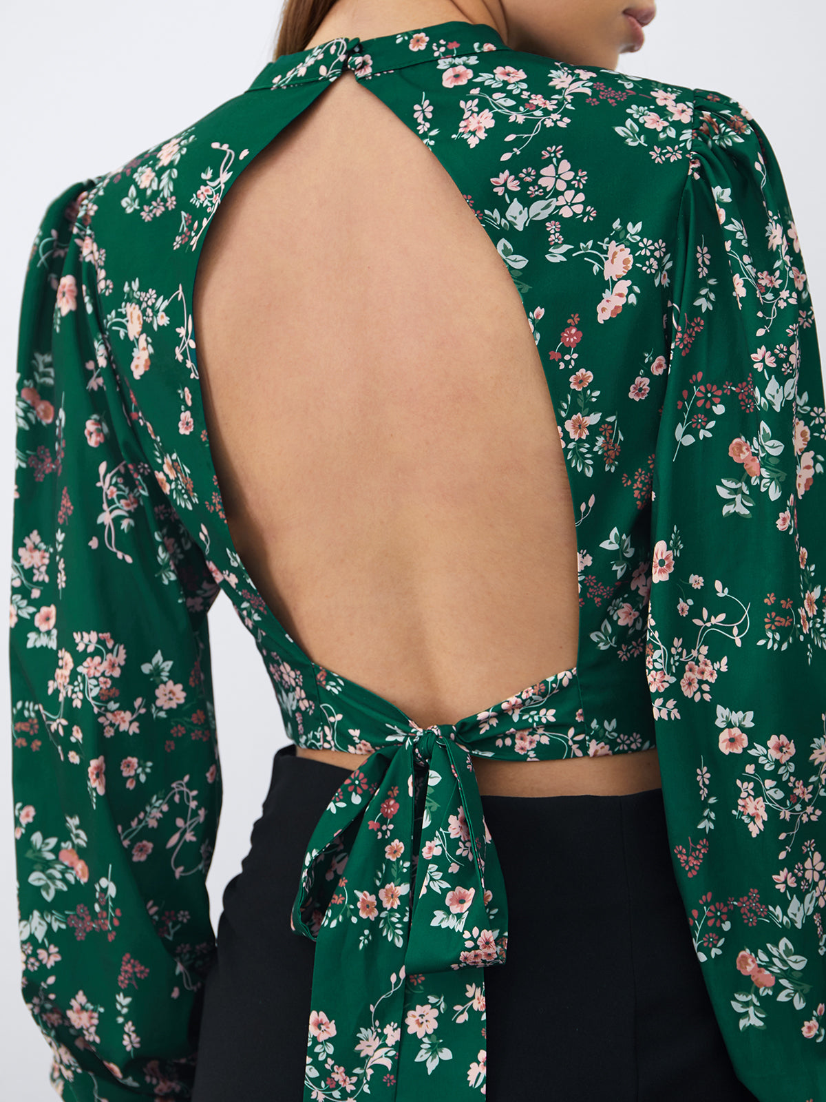 Backless Floral Shirt